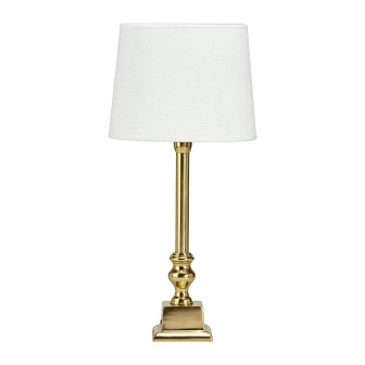 Lampa stołowa Linne złota z białym abażurem 48cm